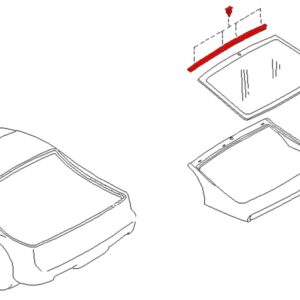300ZX Genuine Nissan OEM Tailgate/Hatch Glass Top Trim 2+2